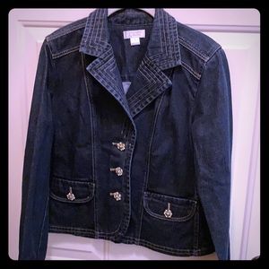 Christopher & Banks dark indigo jean jacket Size S